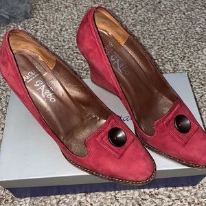 Karoline by takako red wedge heels